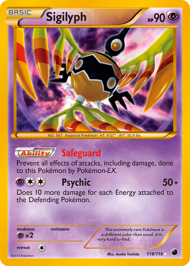 Sigilyph 118/116 Pokemon card