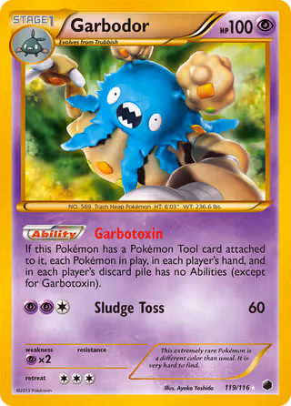 Garbodor 119/116 Pokemon card