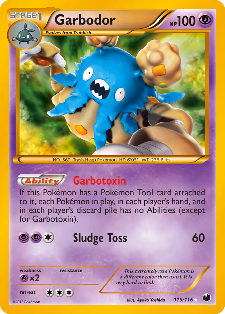 Garbodor 119/116 Pokemon card