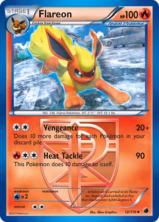 Flareon 12/116 Pokemon card