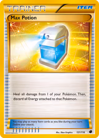 Max Potion 121/116 Pokemon card