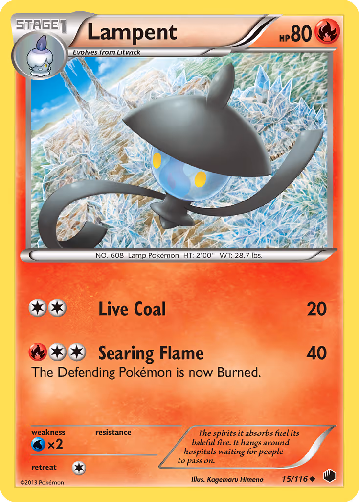 Lampent 15/116 Pokemon card