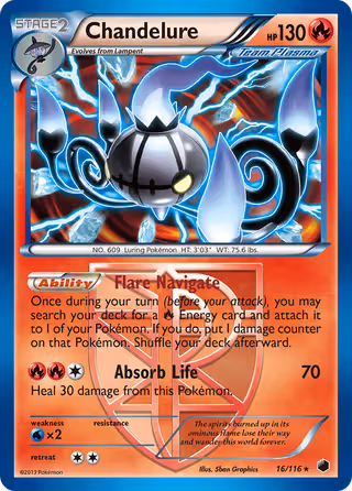 Chandelure 16/116 Pokemon card