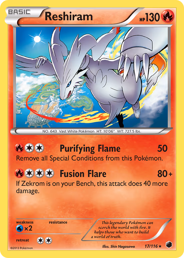 Reshiram 17/116 Pokemon card