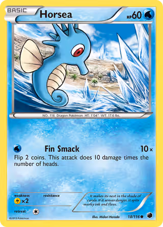 Horsea 18/116 Pokemon card