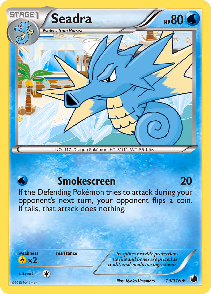 Seadra 19/116 Pokemon card