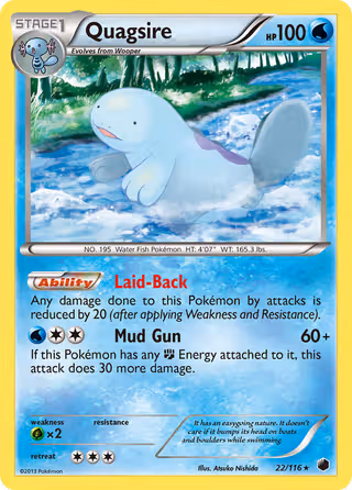 Quagsire 22/116 Pokemon card