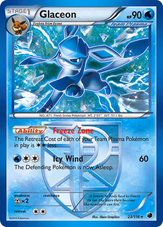 Glaceon 23/116 Pokemon card