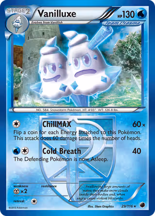 Vanilluxe 29/116 Pokemon card