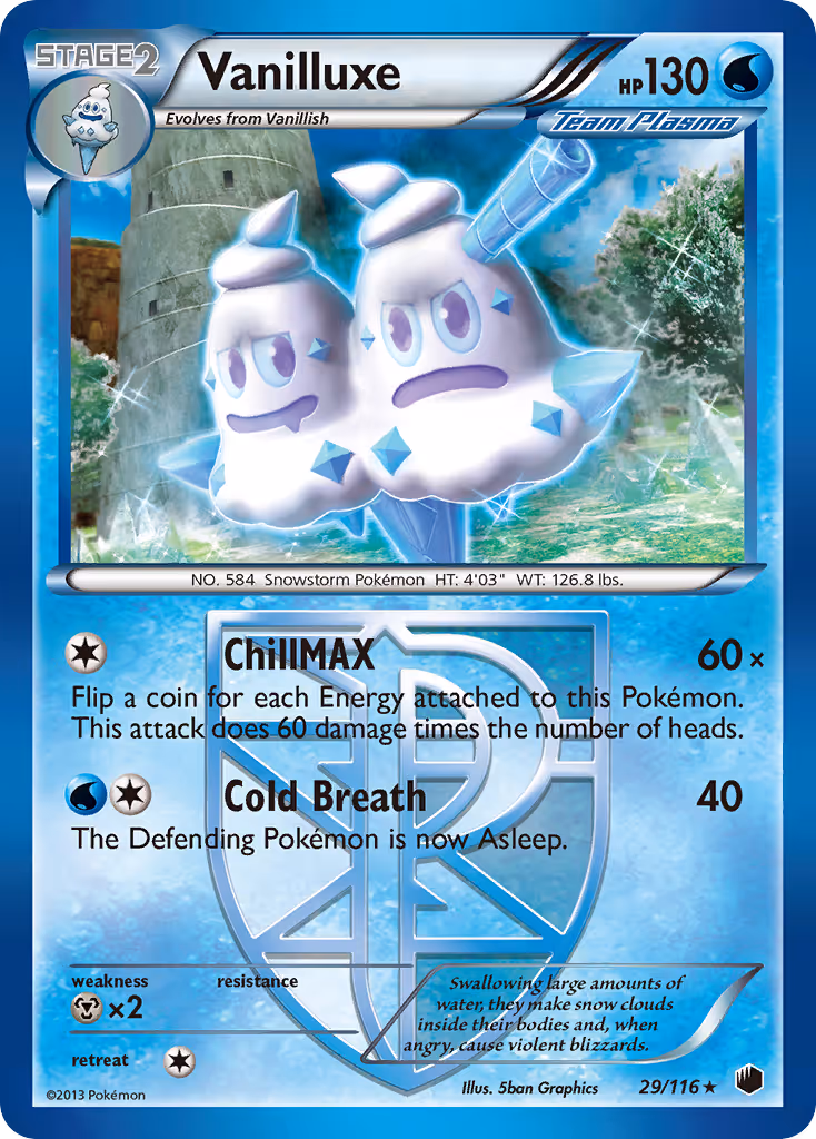 Vanilluxe 29/116 Pokemon card