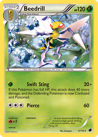 Beedrill 3/116 Pokemon card