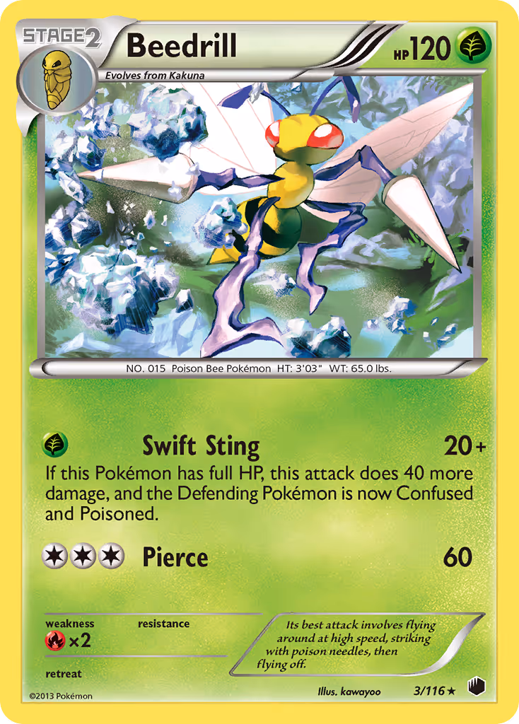Beedrill 3/116 Pokemon card