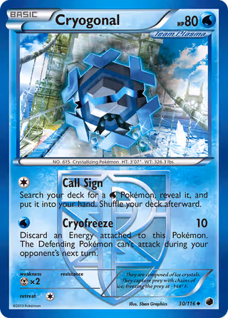 Cryogonal 30/116 Pokemon card