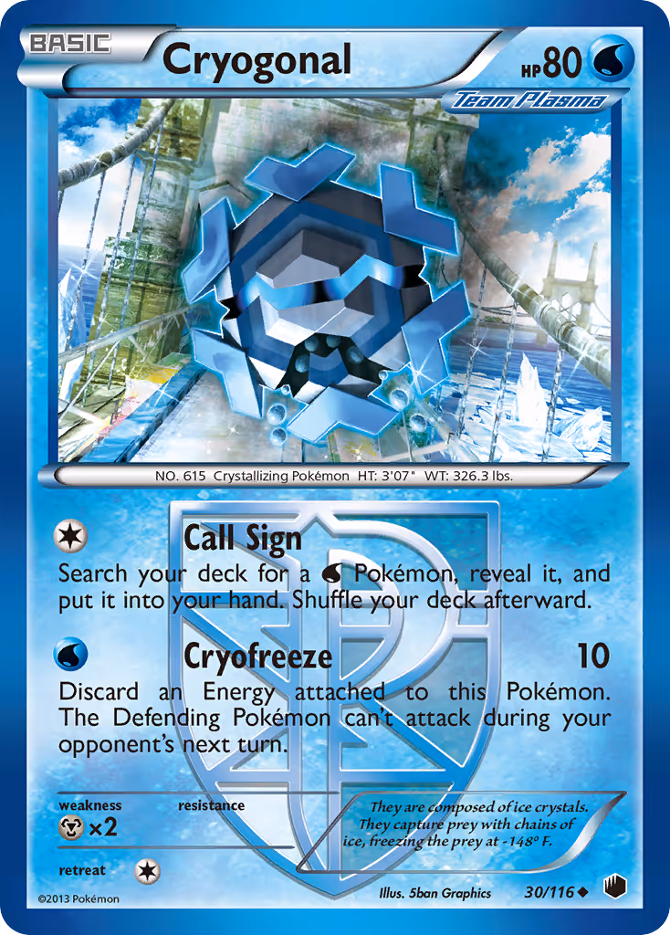 Cryogonal 30/116 Pokemon card