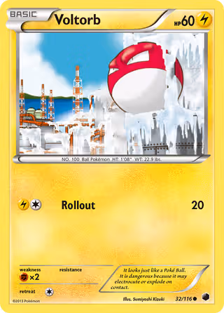Voltorb 32/116 Pokemon card