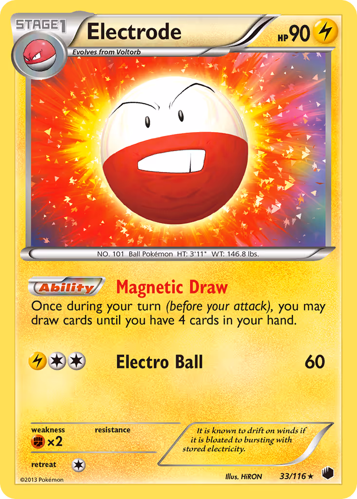 Electrode 33/116 Pokemon card