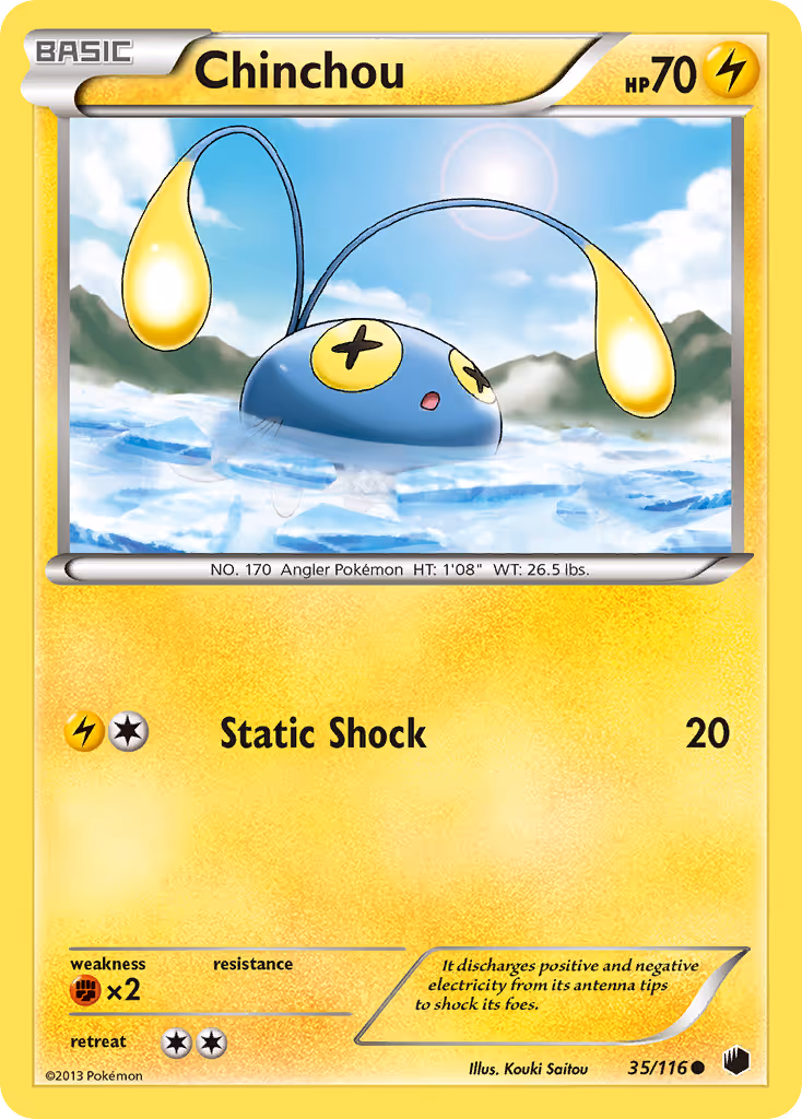 Chinchou 35/116 Pokemon card