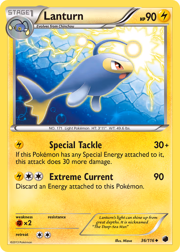 Lanturn 36/116 Pokemon card