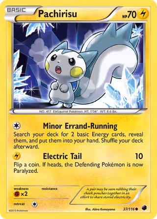 Pachirisu 37/116 Pokemon card