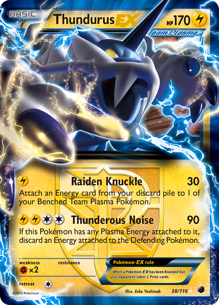 Thundurus-EX 38/116 Pokemon card