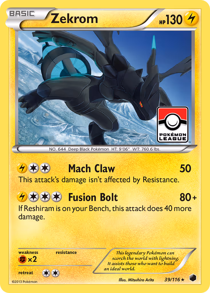Zekrom 39/116 Pokemon card