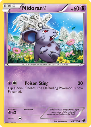 Nidoran♀ 40/116 Pokemon card