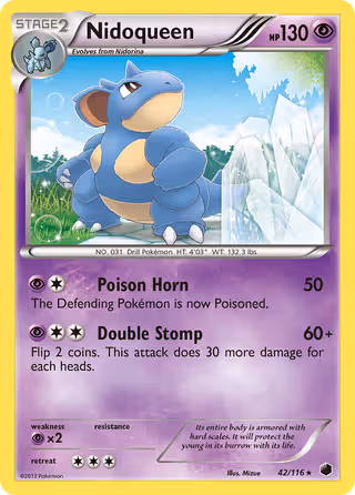 Nidoqueen 42/116 Pokemon card