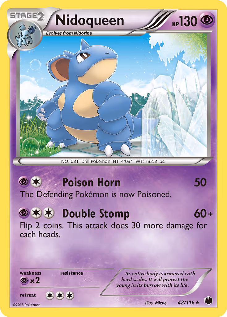 Nidoqueen 42/116 Pokemon card