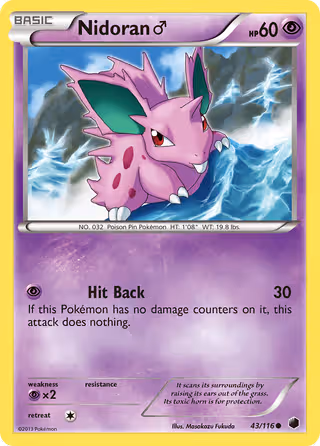 Nidoran♂ 43/116 Pokemon card