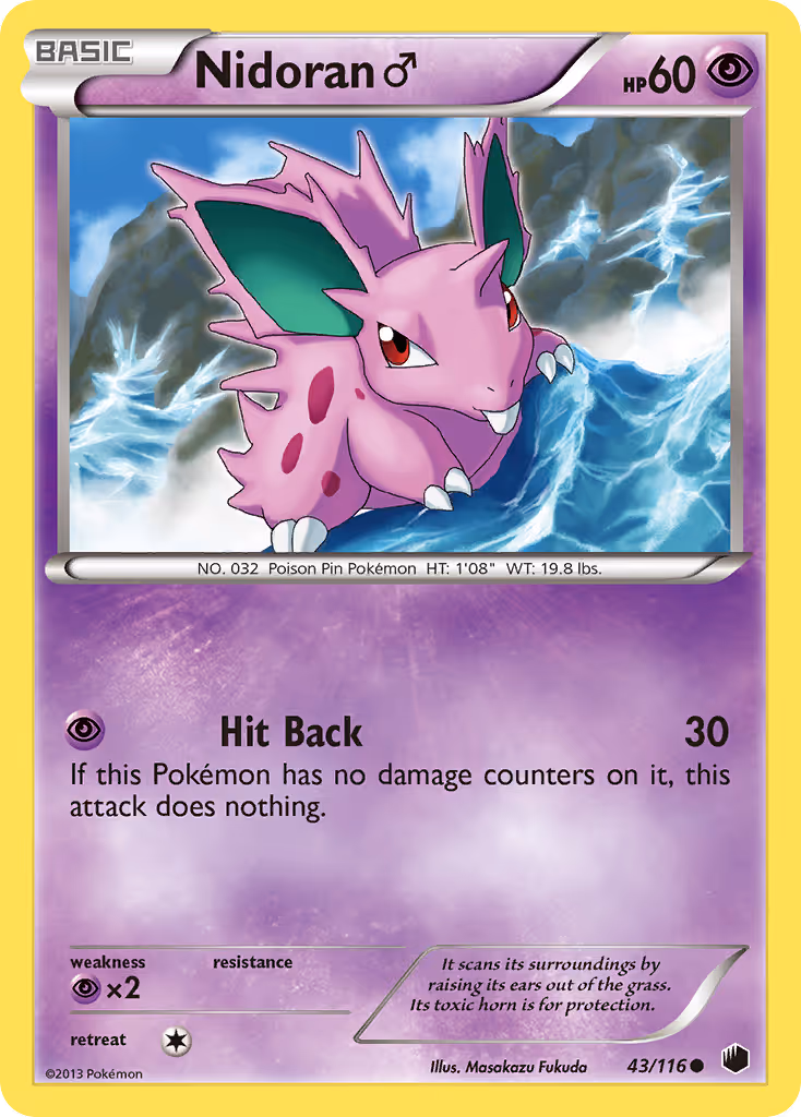 Nidoran♂ 43/116 Pokemon card
