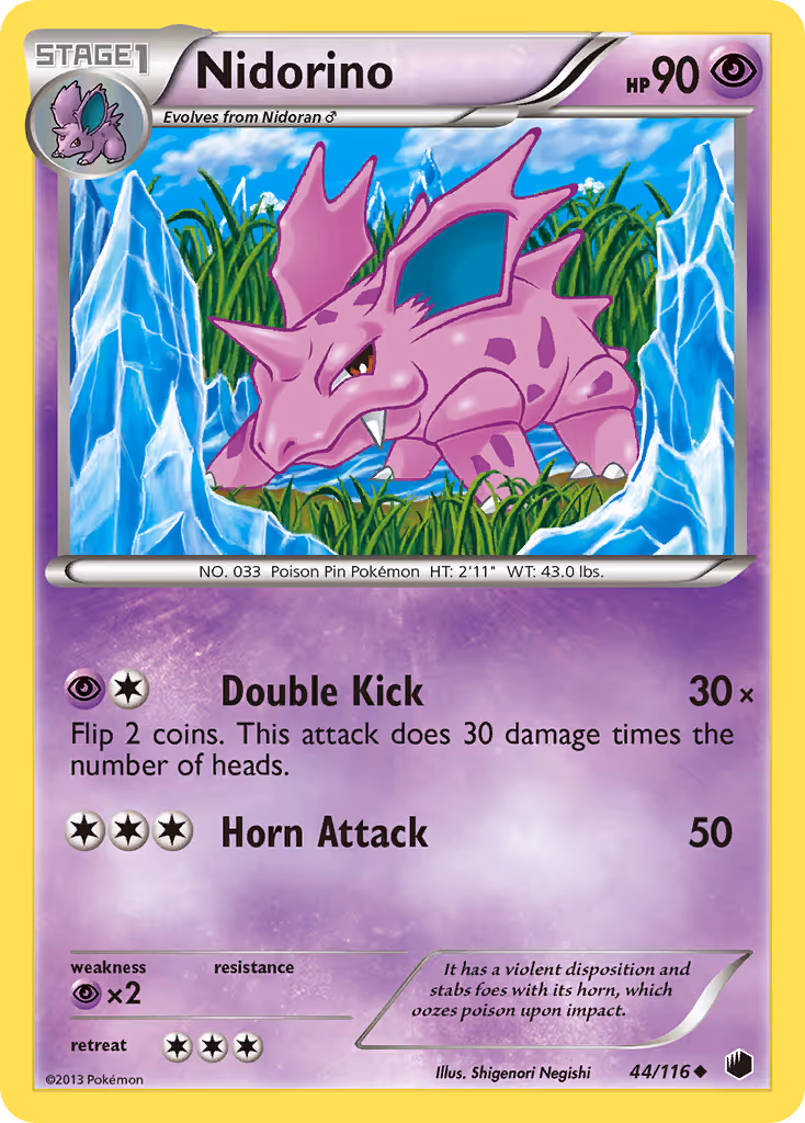 Nidorino 44/116 Pokemon card