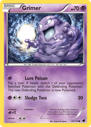 Grimer 45/116 Pokemon card
