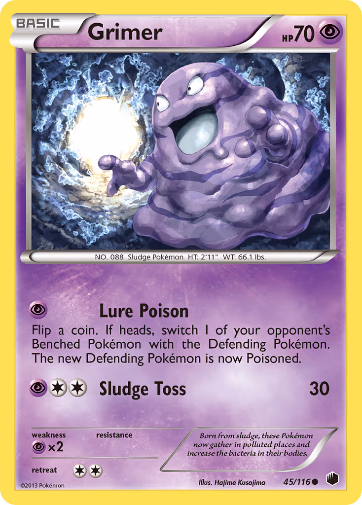 Grimer 45/116 Pokemon card