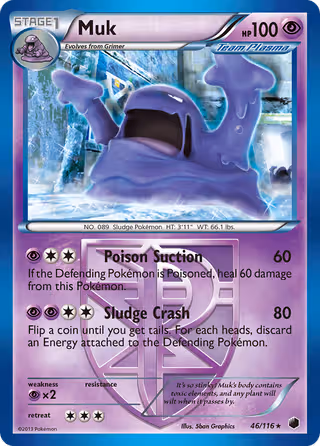 Muk 46/116 Pokemon card