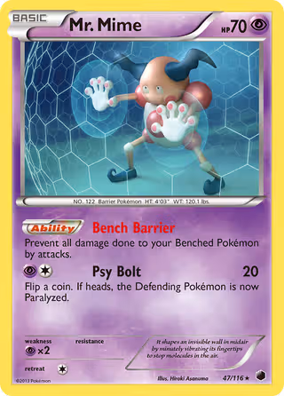 Mr. Mime 47/116 Pokemon card