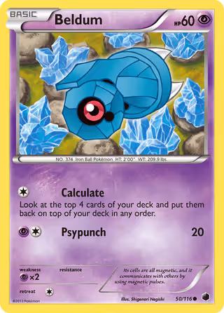 Beldum 50/116 Pokemon card