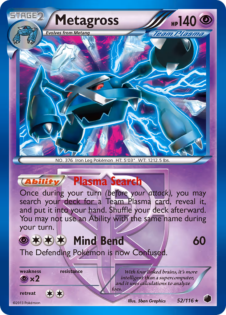 Metagross 52/116 Pokemon card