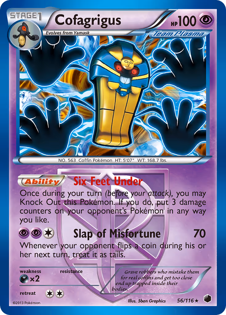 Cofagrigus 56/116 Pokemon card