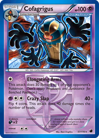 Cofagrigus 57/116 Pokemon card