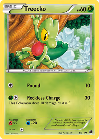 Treecko 6/116 Pokemon card