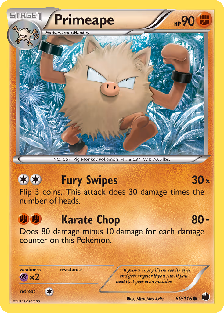 Primeape 60/116 Pokemon card