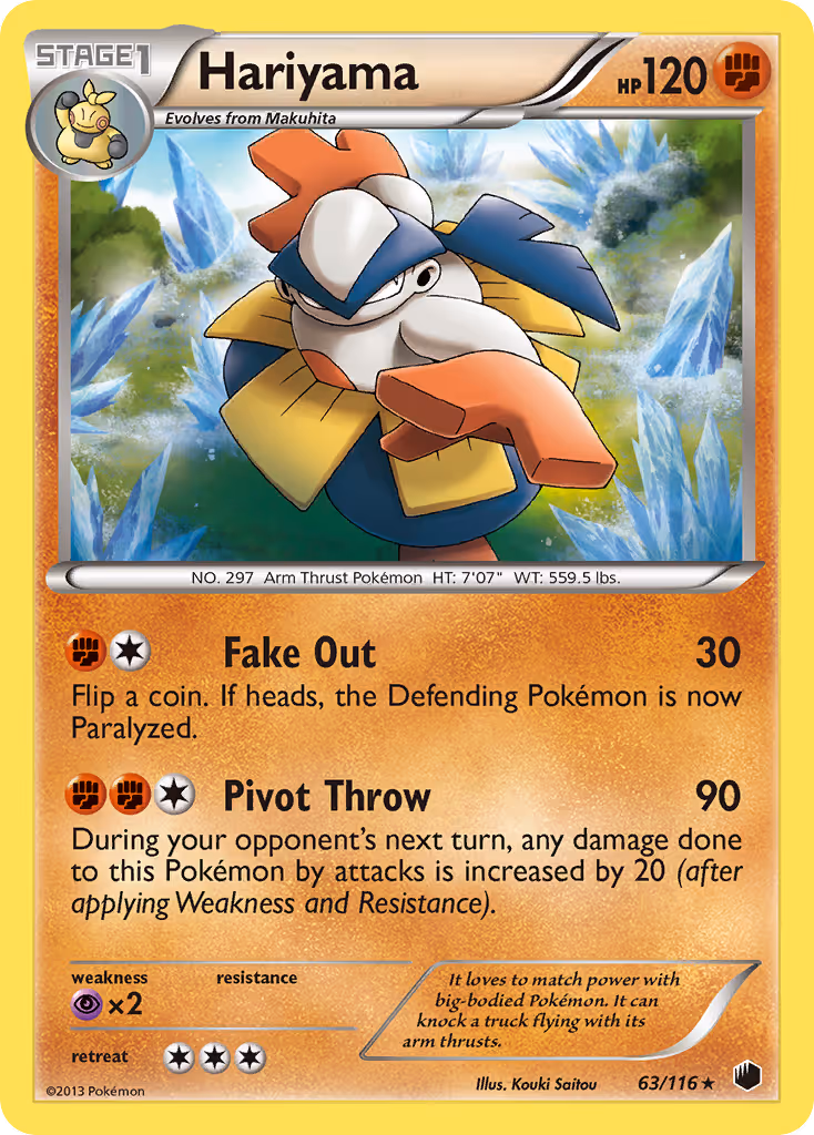 Hariyama 63/116 Pokemon card