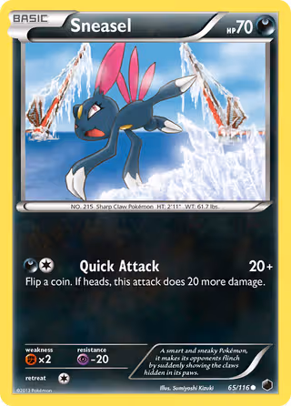 Sneasel 65/116 Pokemon card