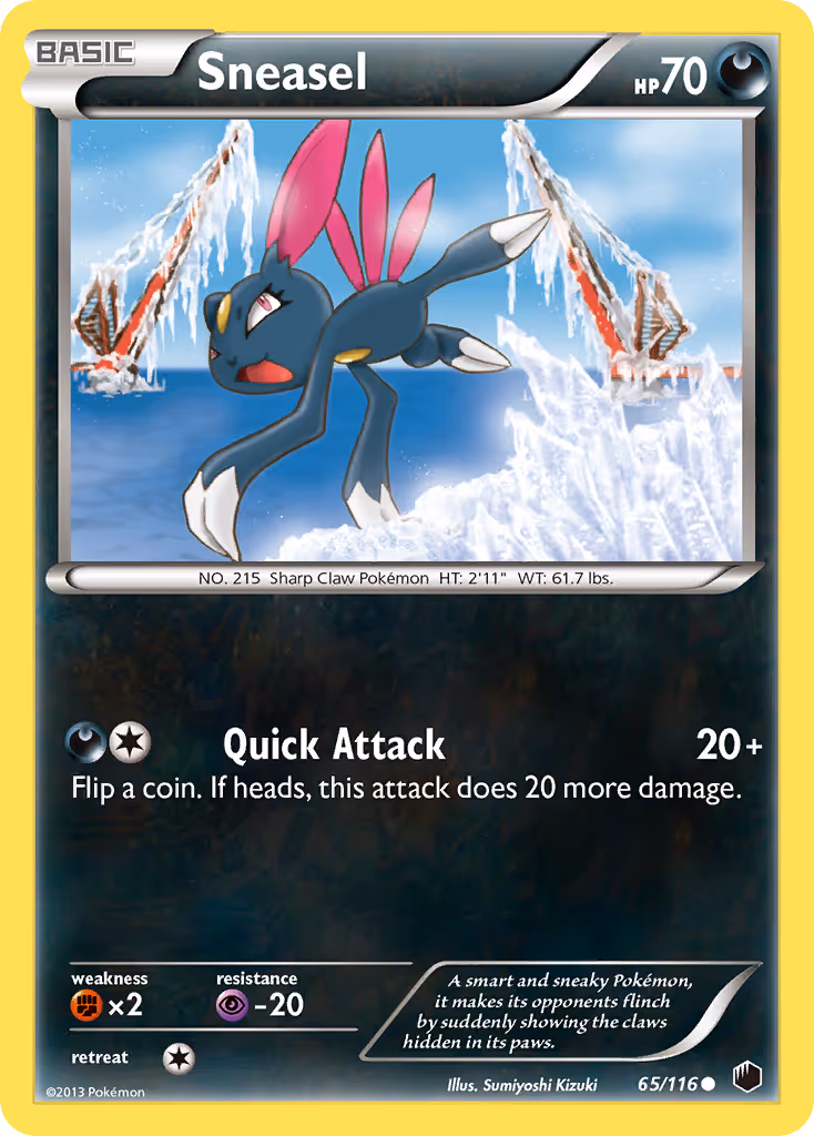 Sneasel 65/116 Pokemon card