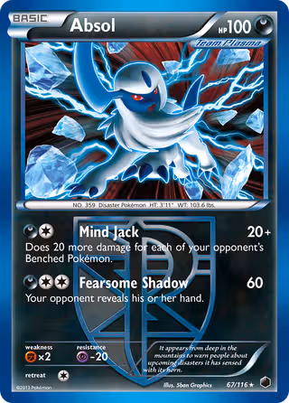 Absol 67/116 Pokemon card
