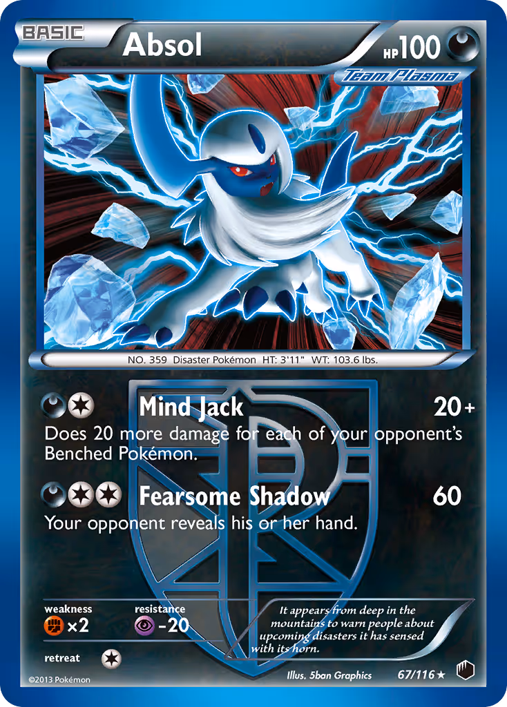 Absol 67/116 Pokemon card