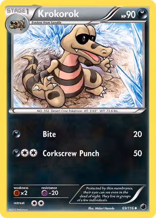 Krokorok 69/116 Pokemon card
