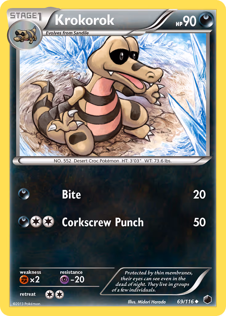 Krokorok 69/116 Pokemon card