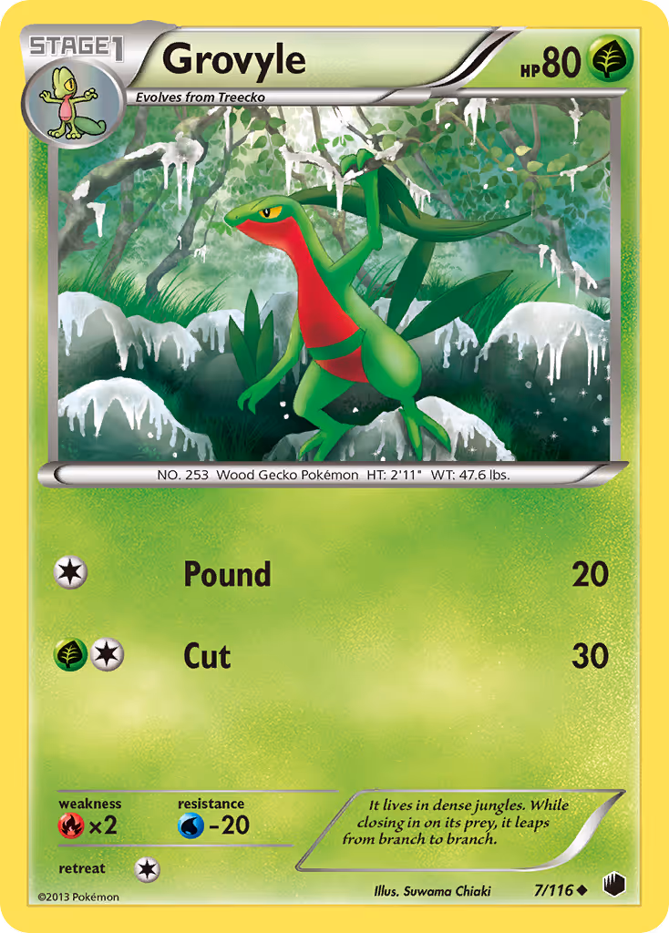 Grovyle 7/116 Pokemon card