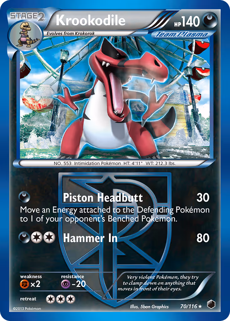 Krookodile 70/116 Pokemon card